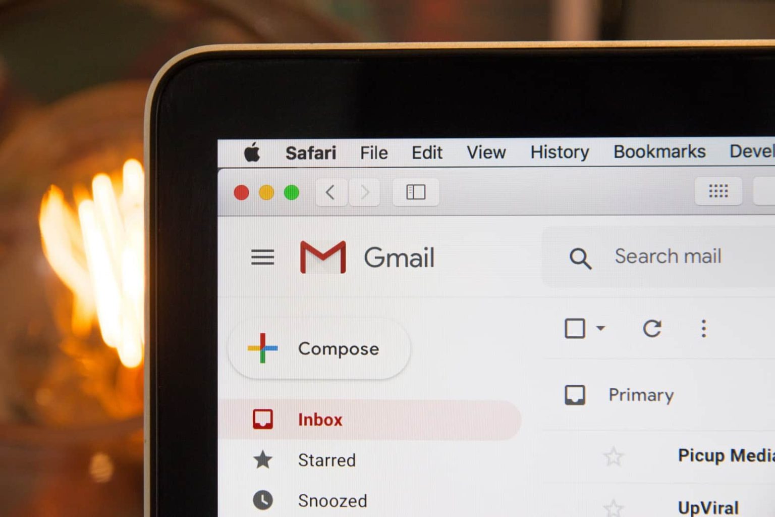 An important email list displayed on a computer screen with Gmail open.