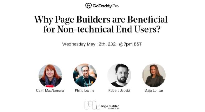 Page Builder Summit panel featuring WebCami