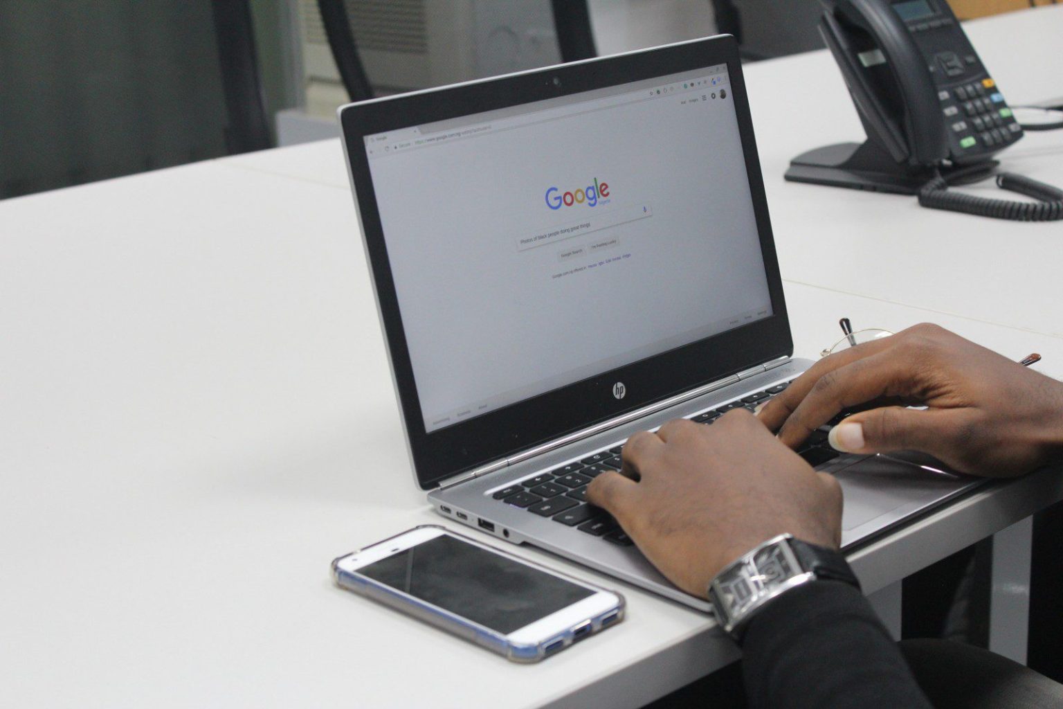 Google on a computer screen