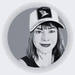 Black and White Illustration of Cami MacNamara